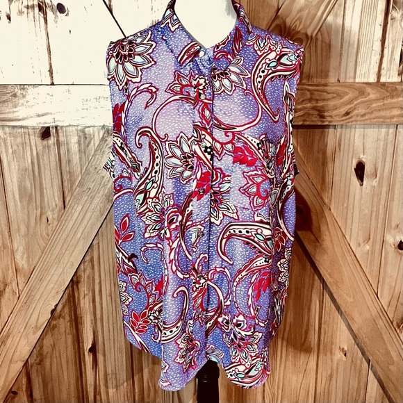 Liz Claiborne Ladies Paisley Blouse - Picture 1 of 9
